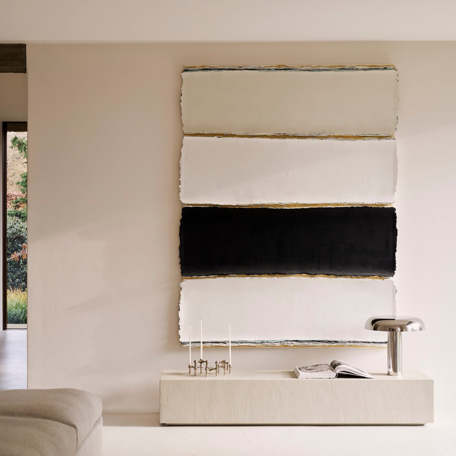 Ethnicraft Elements Floor Shelf, FSC-certified solid wood furniture by Belgian brand