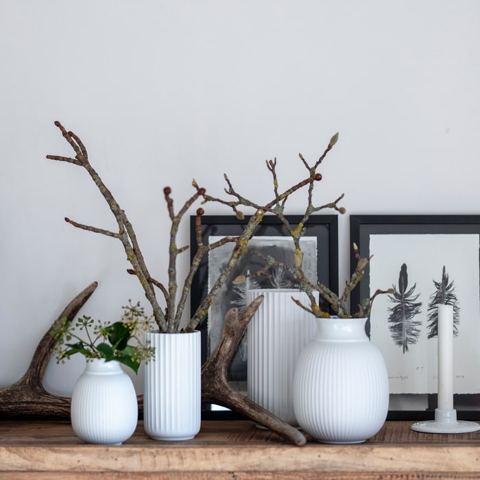 Lyngby Porcelain White Vases