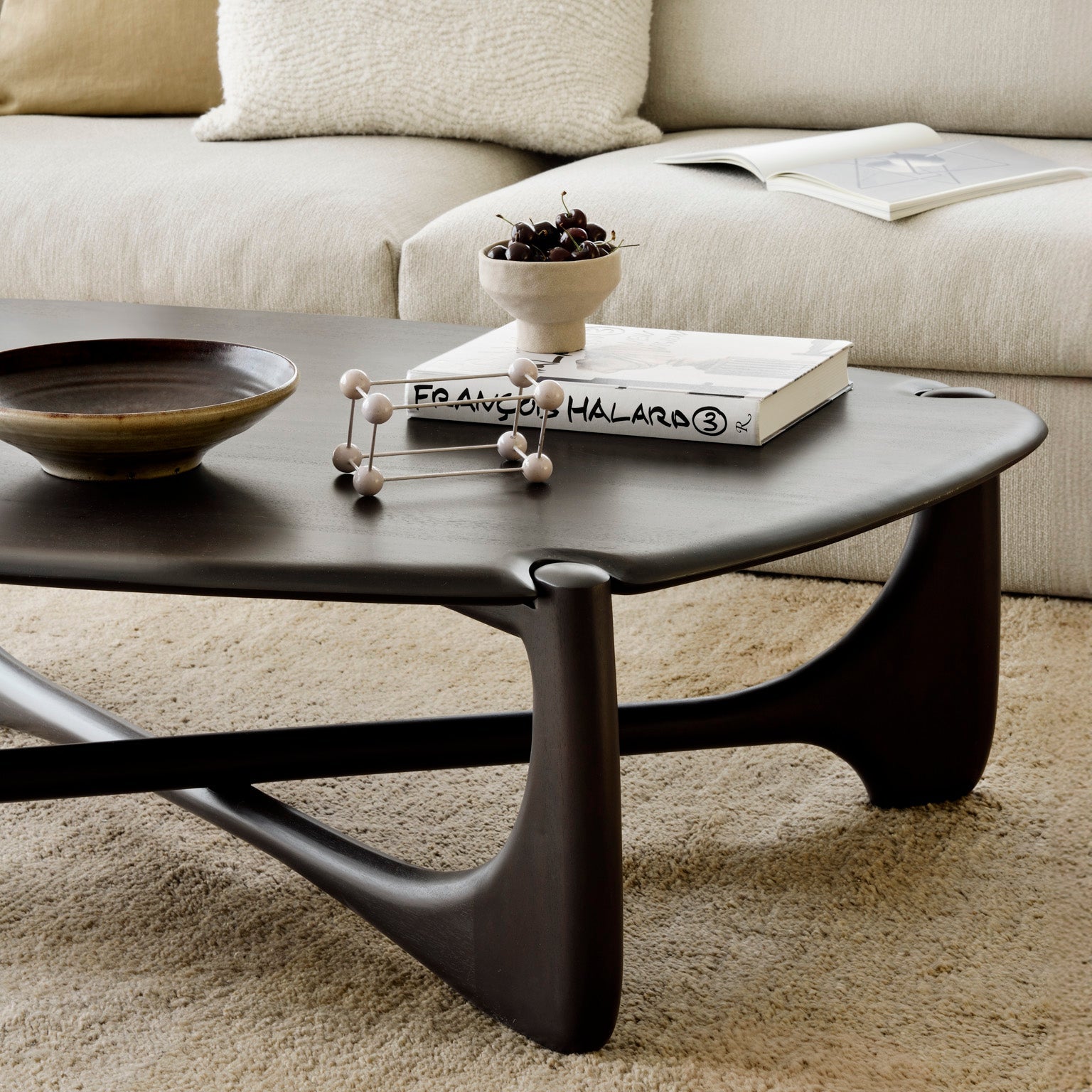 Ethnicraft Pi Coffee Table, FSC-certified solid wood furniture by Belgian brand