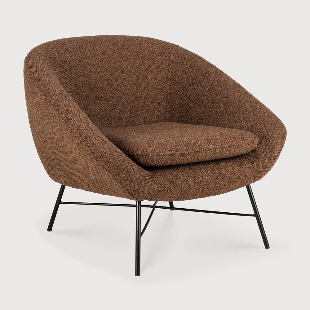 Ethnicraft Barrow Lounge Chair with FSC-certified solid wood frame, Belgian design