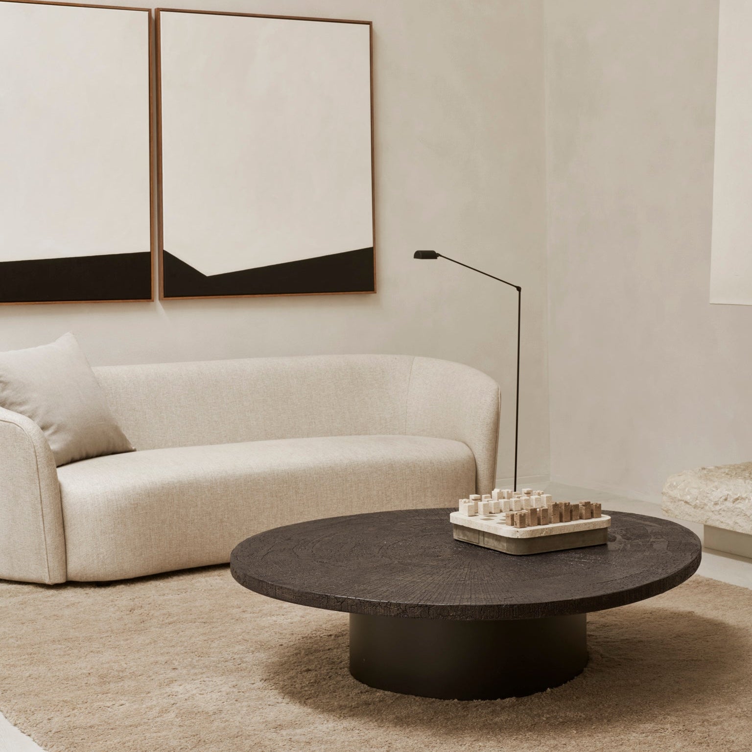 Ethnicraft Slice Coffee Table, FSC-certified solid wood furniture by Belgian brand