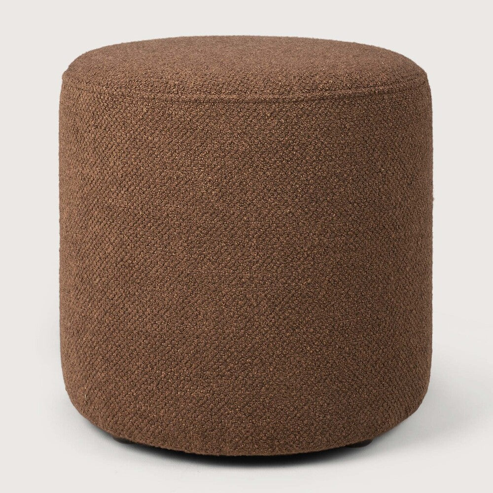 Ethnicraft Barrow Pouf with FSC-certified solid wood frame, Belgian design