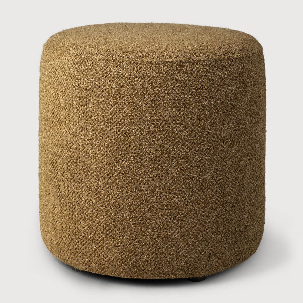 Ethnicraft Barrow Pouf with FSC-certified solid wood frame, Belgian design