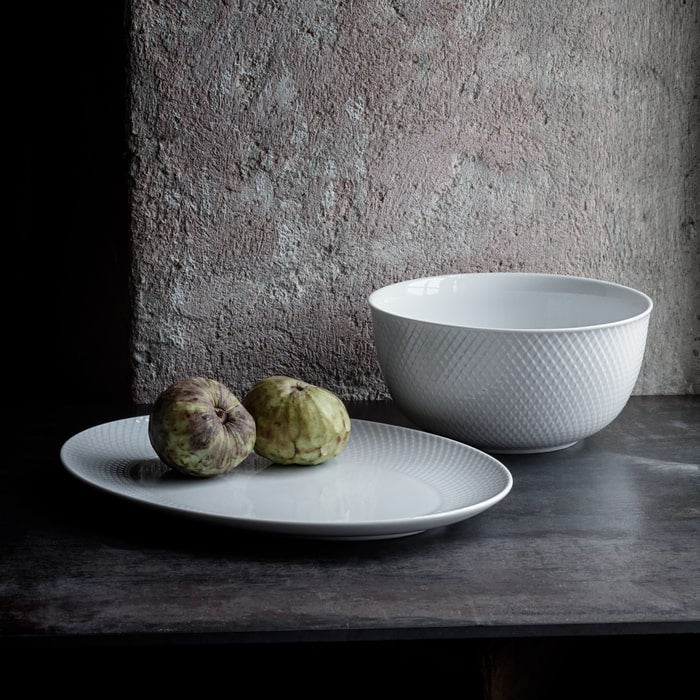 Lyngby Porcelæn Rhombe White Serveware
