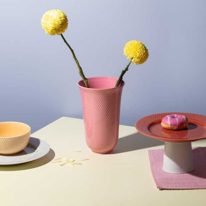 Lyngby Porcelain Rhombe Color Vases