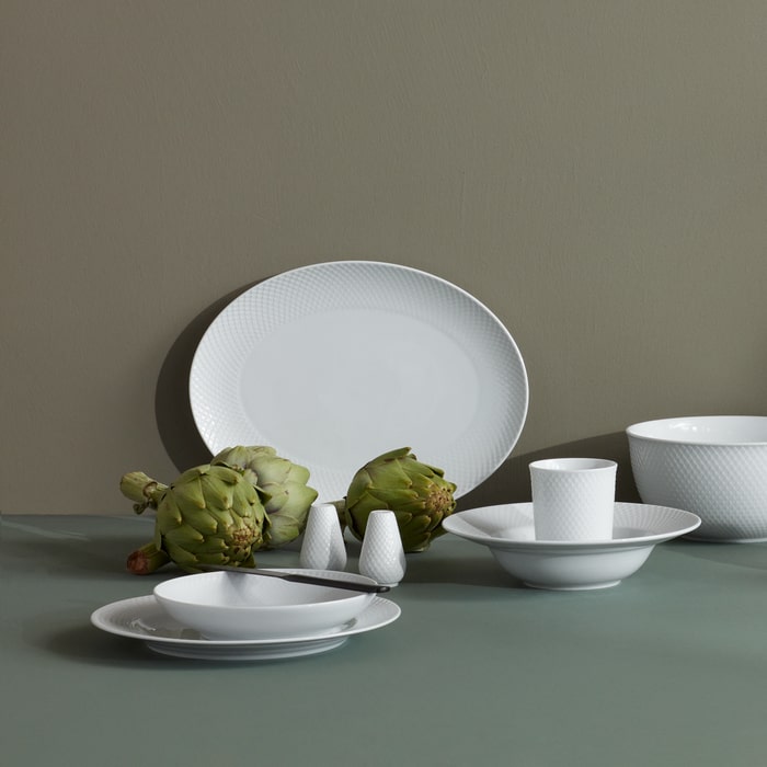 Lyngby Porcelæn Rhombe White Serveware