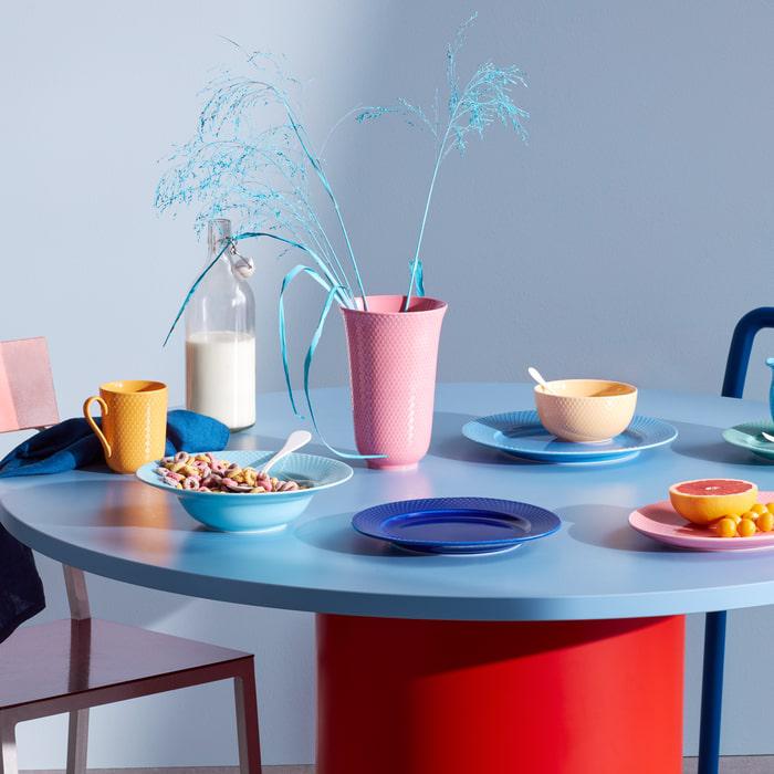 Lyngby Porcelain Rhombe Color Vases