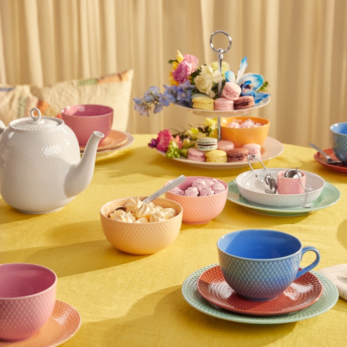 Lyngby Porcelain Rhombe Color Bowls