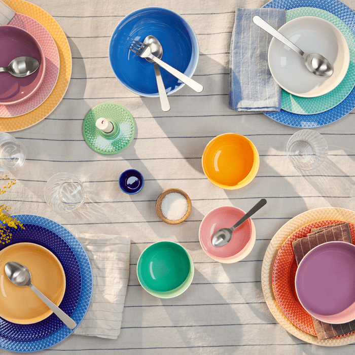 Lyngby Porcelain Rhombe Color Bowls