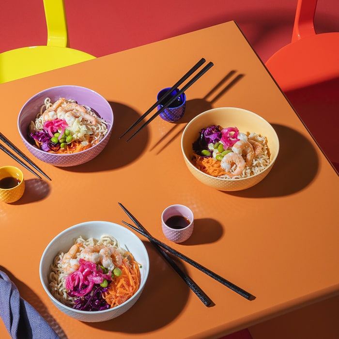 Lyngby Porcelain Rhombe Color Bowls
