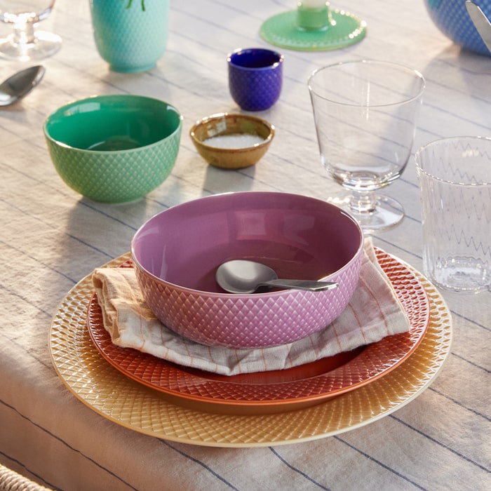 Lyngby Porcelain Rhombe Color Bowls