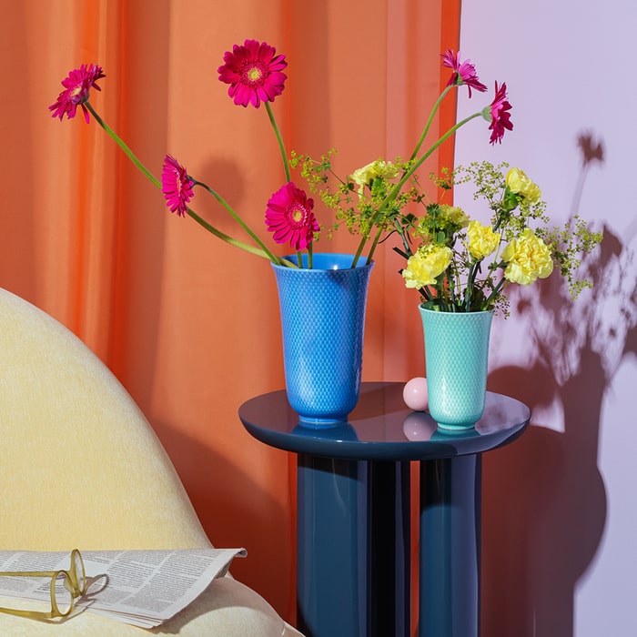 Lyngby Porcelain Rhombe Color Vases