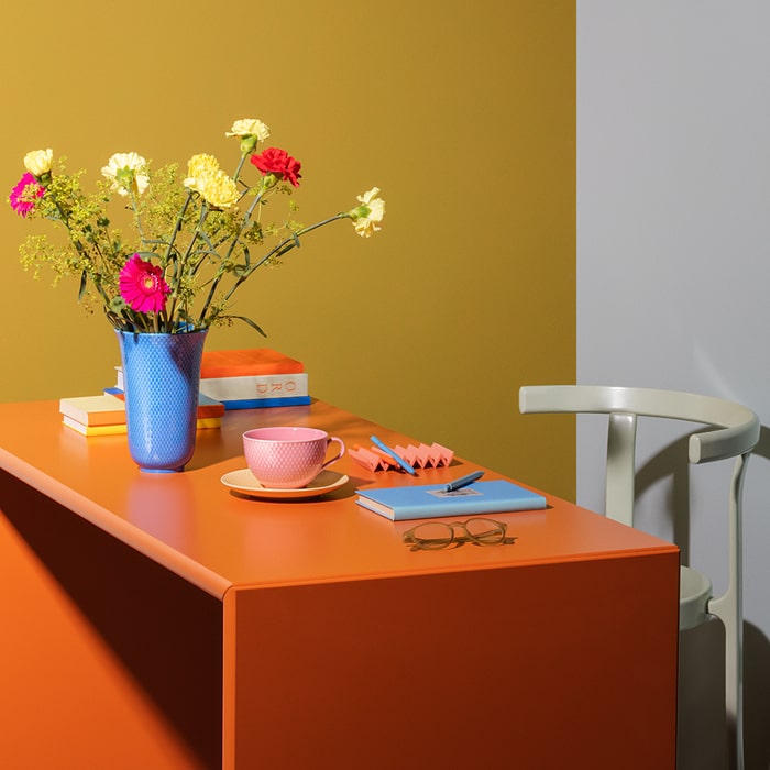 Lyngby Porcelain Rhombe Color Vases