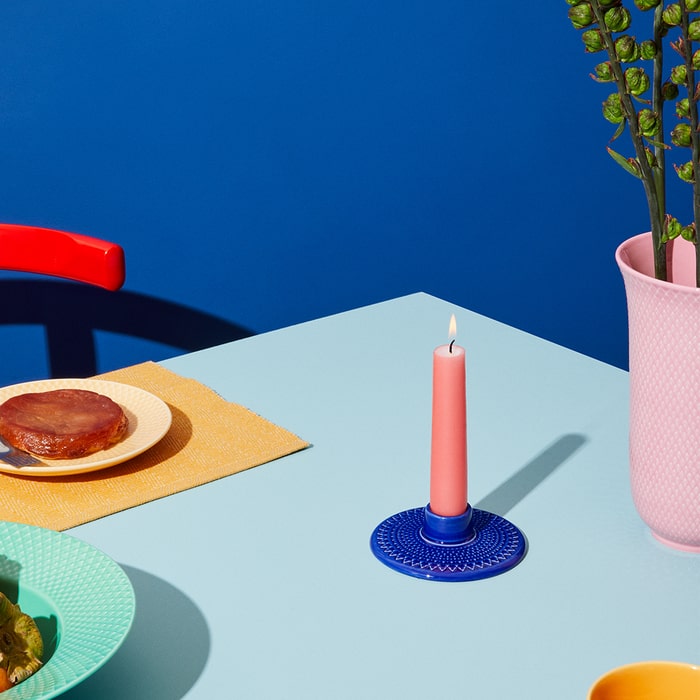 Lyngby Porcelain Rhombe Color Candle Holders