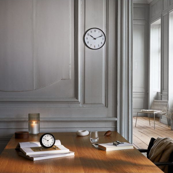 Arne Jacobsen Station Wall Clock White/Black