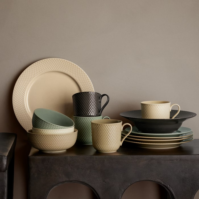 Lyngby Porcelæn Rhombe Earth Mug With Handle