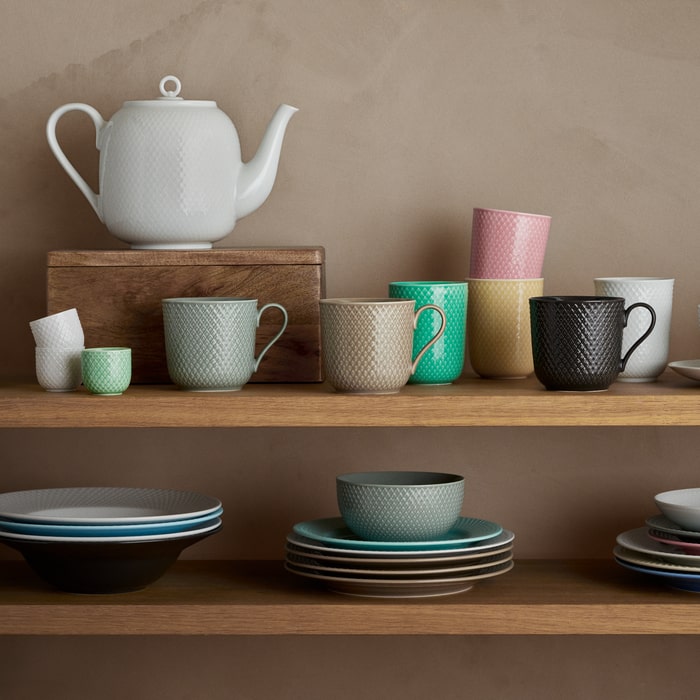 Lyngby Porcelæn Rhombe Earth Mug With Handle