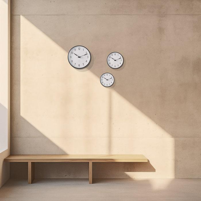 Arne Jacobsen Station Wall Clock White/Black