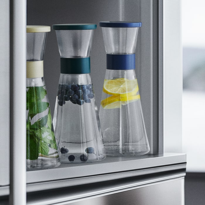 Rosendahl Grand Cru Carafes in mouth-blown glass, designed by Erik Bagger, Danish design heritage.