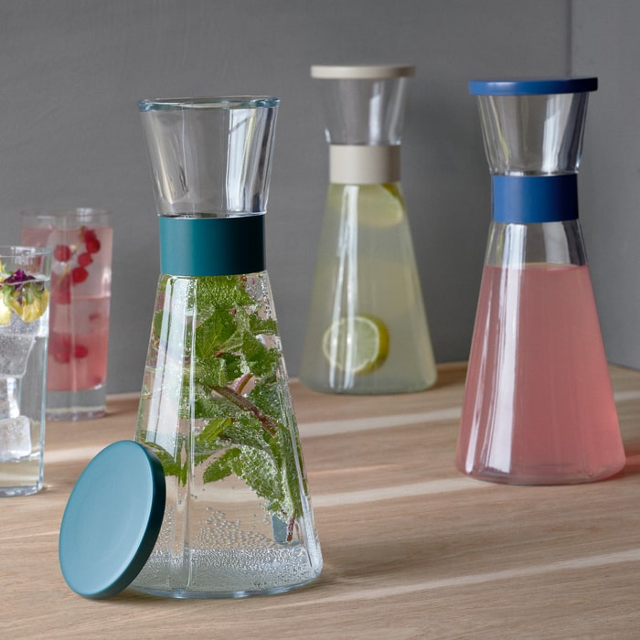Rosendahl Grand Cru Carafes in mouth-blown glass, designed by Erik Bagger, Danish design heritage.