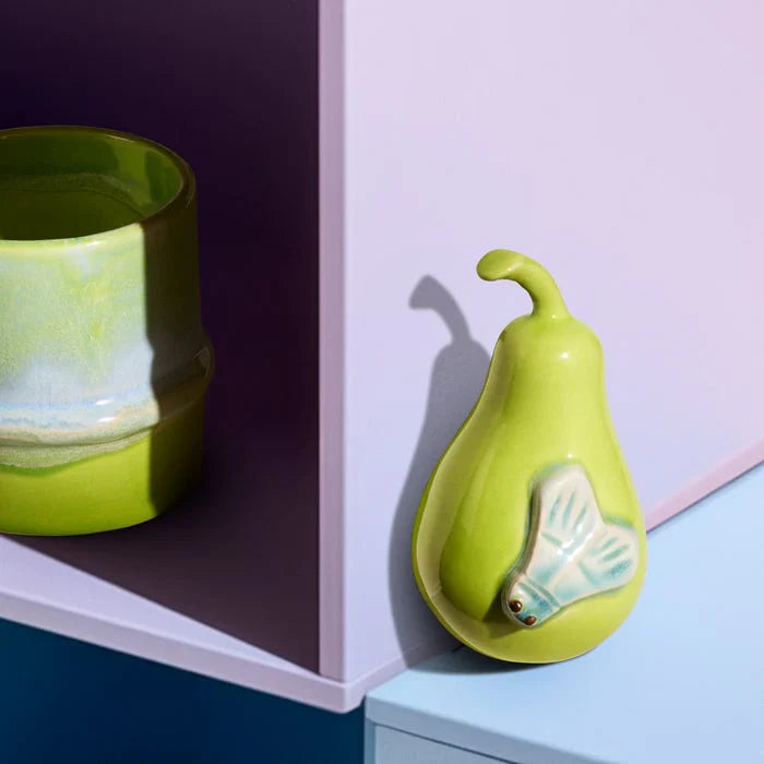 Poppery Pear with Butterfly Green/Mint