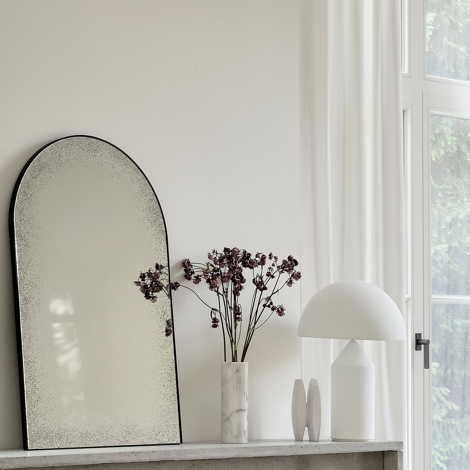 Ethnicraft Clear Gate Floor Mirror with bronzed glass and Belgian craftsmanship