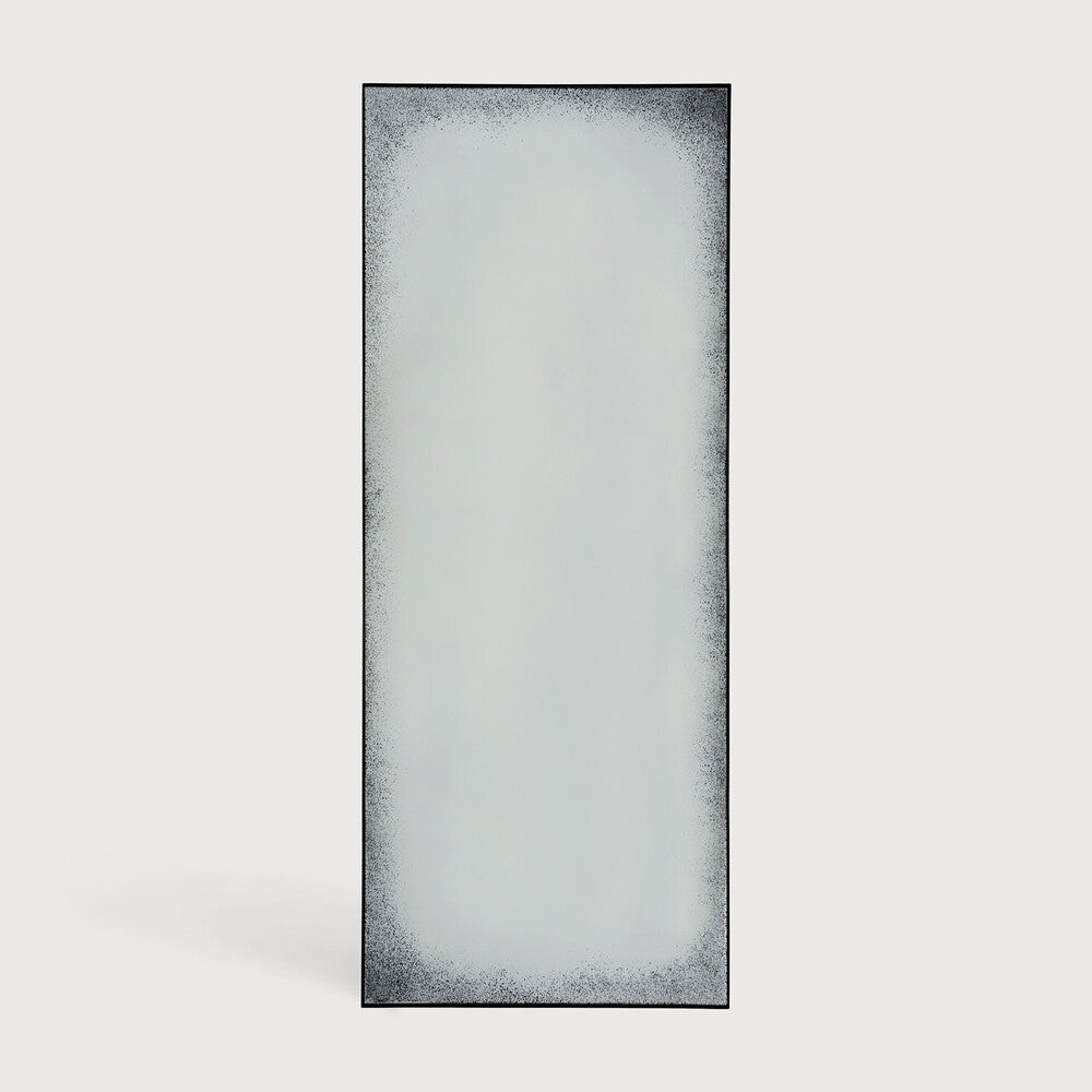 Ethnicraft Aged Floor Mirror with bronzed glass and Belgian craftsmanship