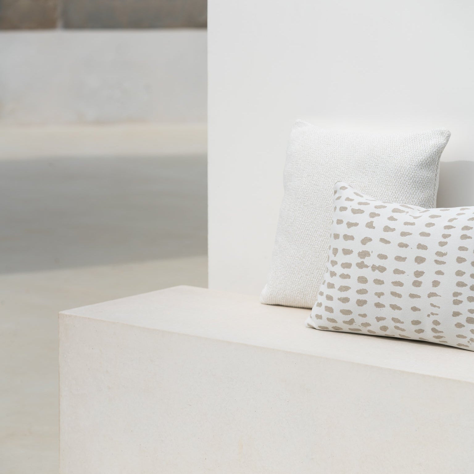 Ethnicraft Nomad Outdoor Cushion, woven outdoor textile by Belgian brand Ethnicraft