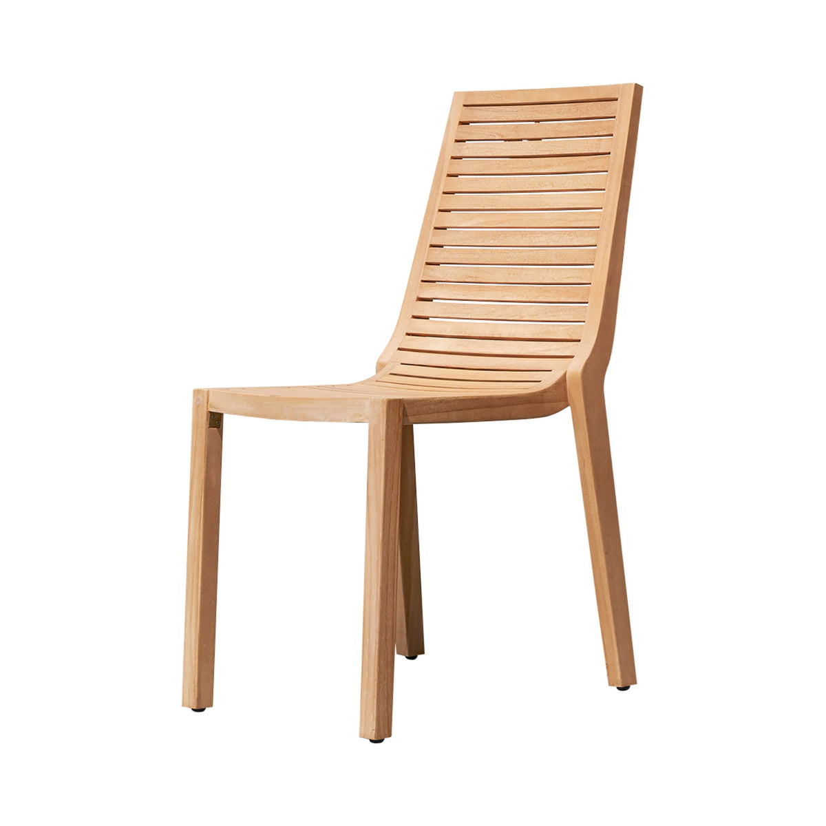 Tikamoon Teo outdoor dining chairs in solid teak, styled around a garden table