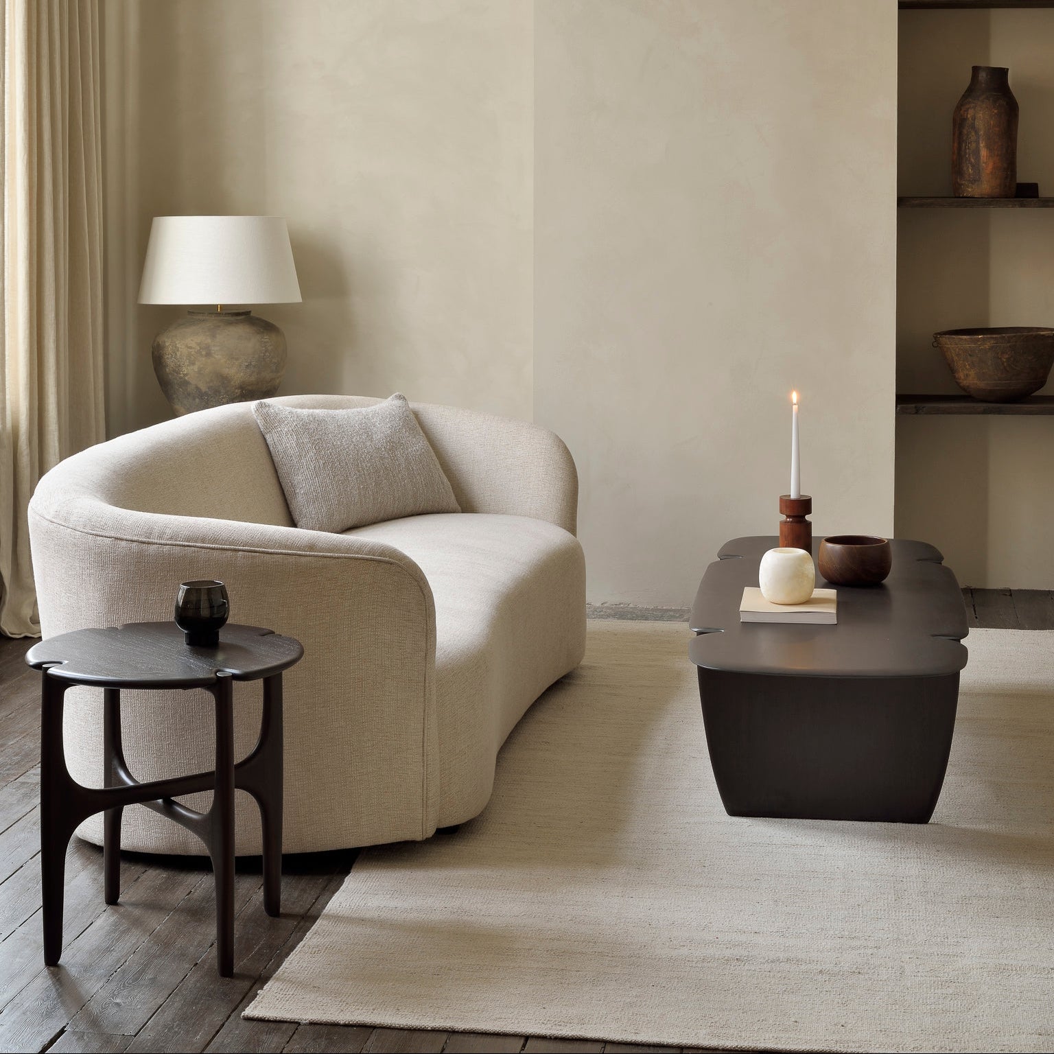 Ethnicraft PI Side Table, FSC-certified solid wood furniture by Belgian brand