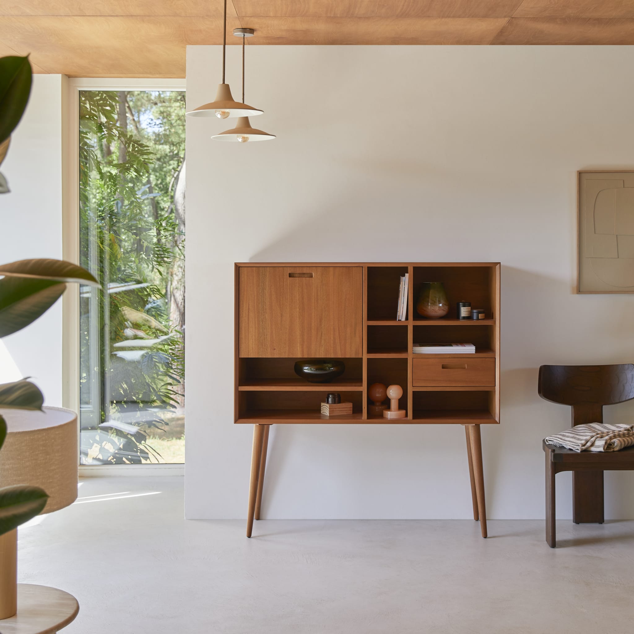 Tikamoon Magda highboard in solid mahogany
