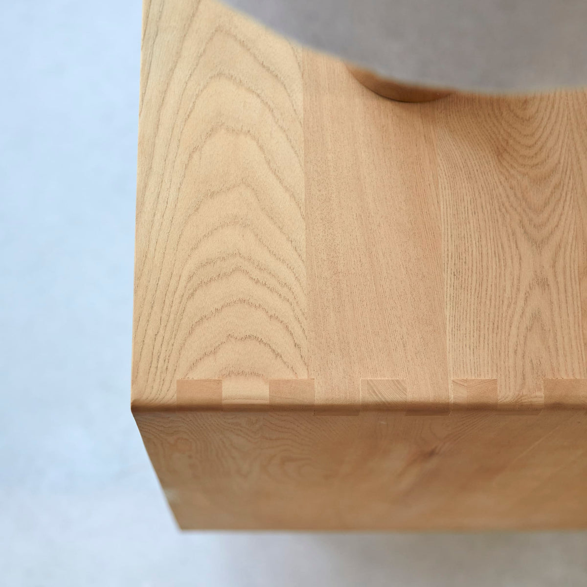 Tikamoon Luis sideboard in solid elm and cane, side view