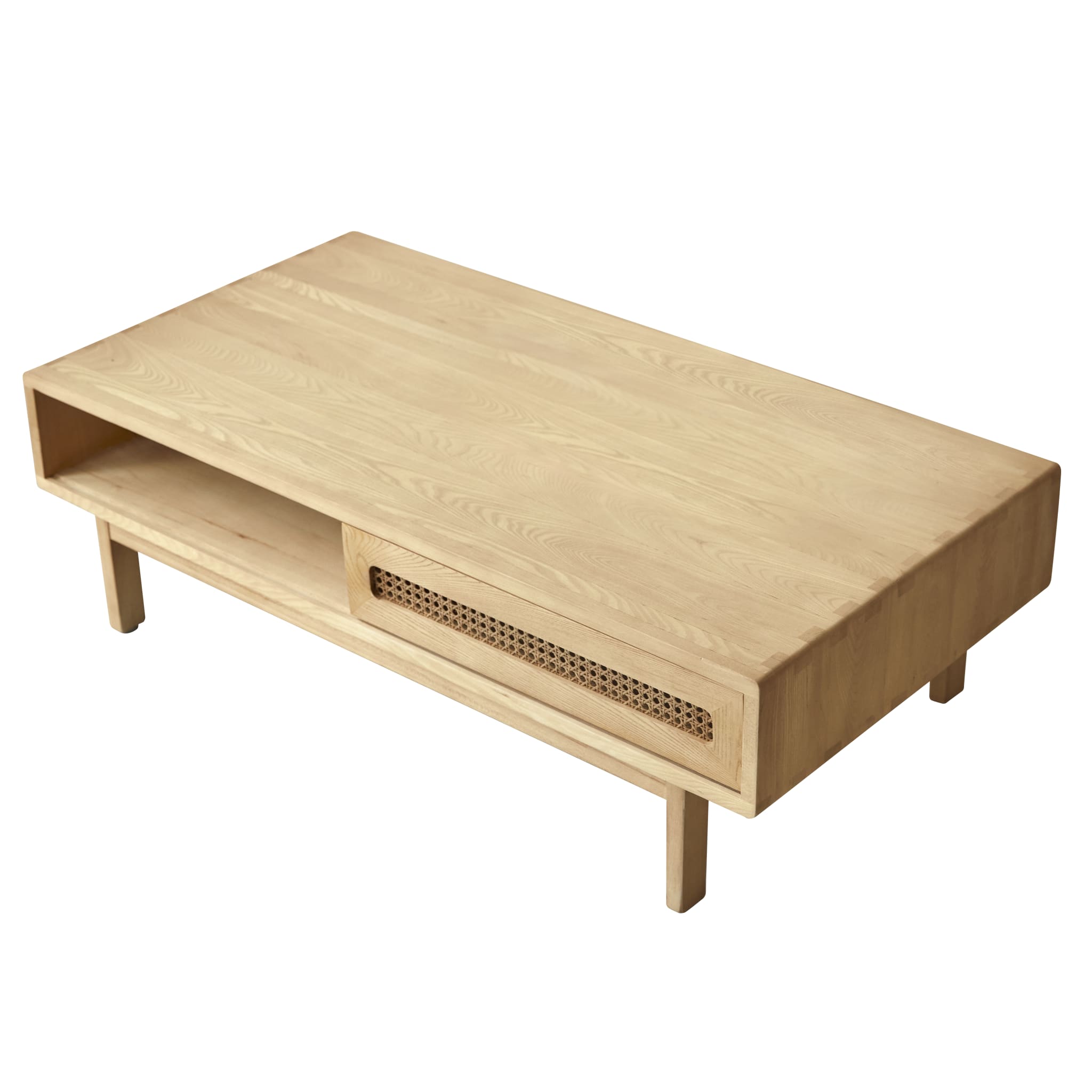 Close-up of elm wood grain on the Tikamoon Luis coffee table