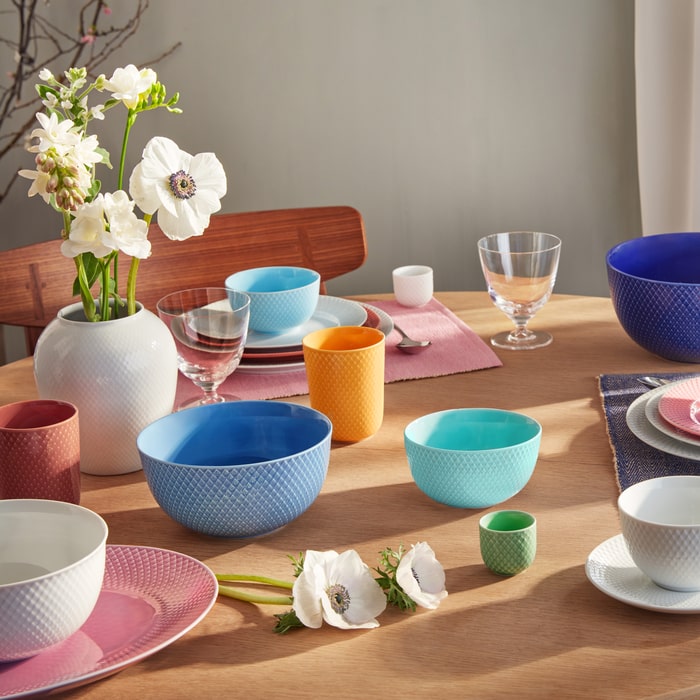 Lyngby Porcelain Rhombe Color Bowls