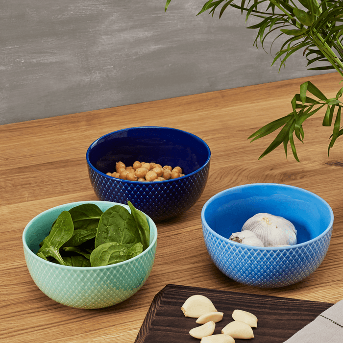Lyngby Porcelain Rhombe Color Bowls