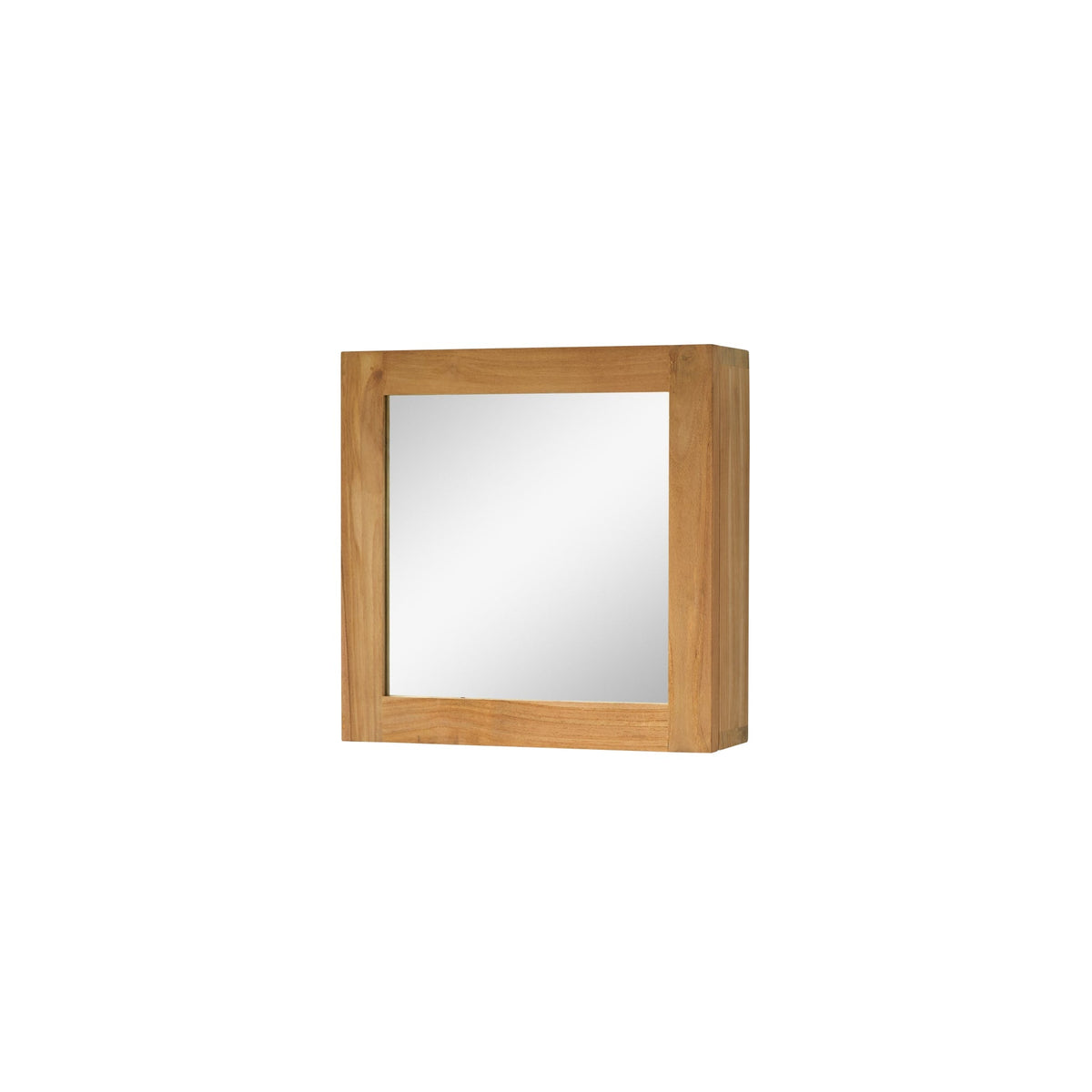 Tikamoon Jill solid teak bathroom cabinet, angled view