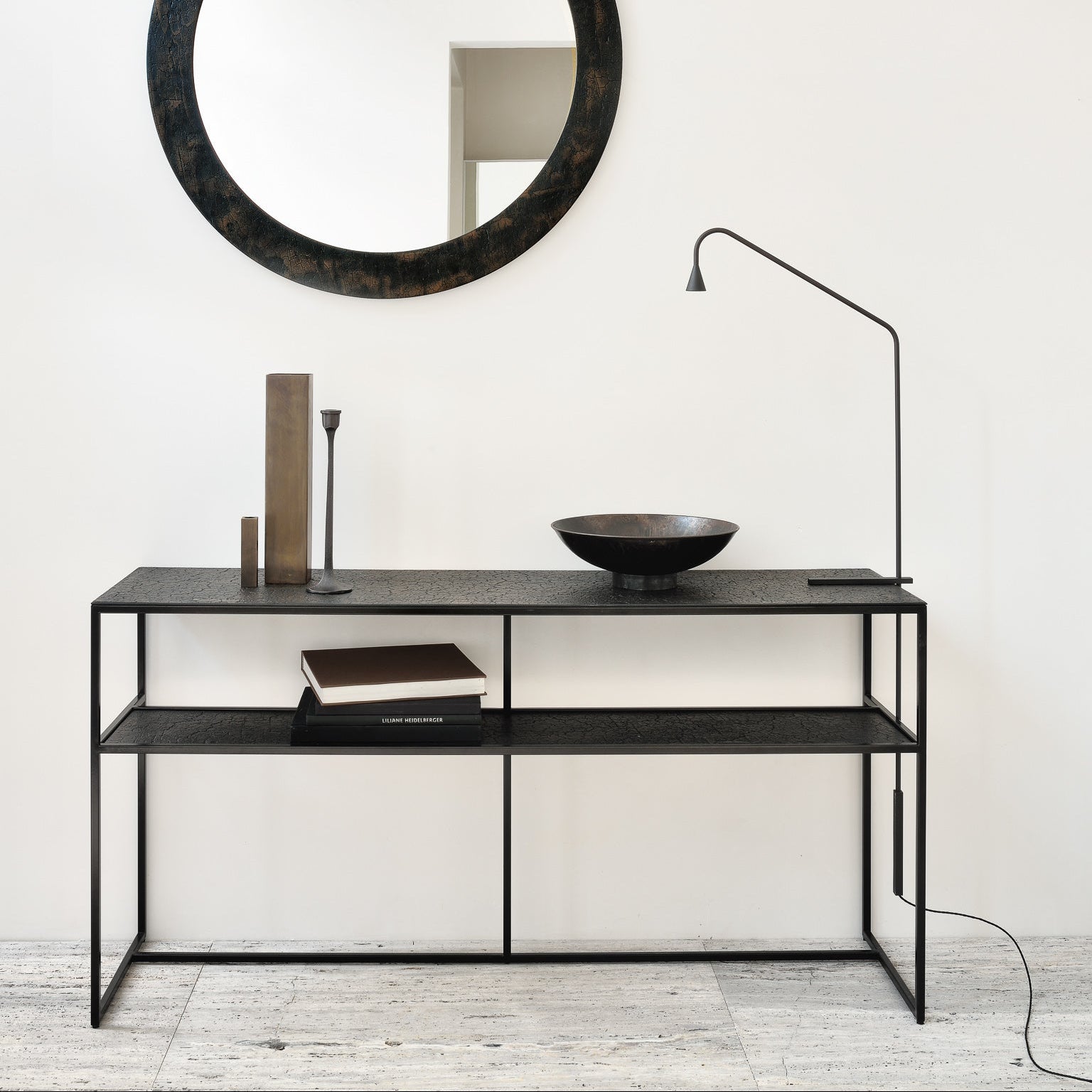 Ethnicraft Pentagon Console, FSC-certified solid wood furniture by Belgian brand