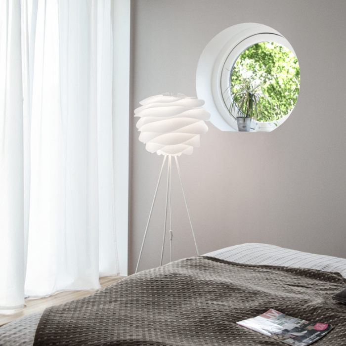 UMAGE Carmina Tripod Floor Lamp, H: 60", Medium Lampshade