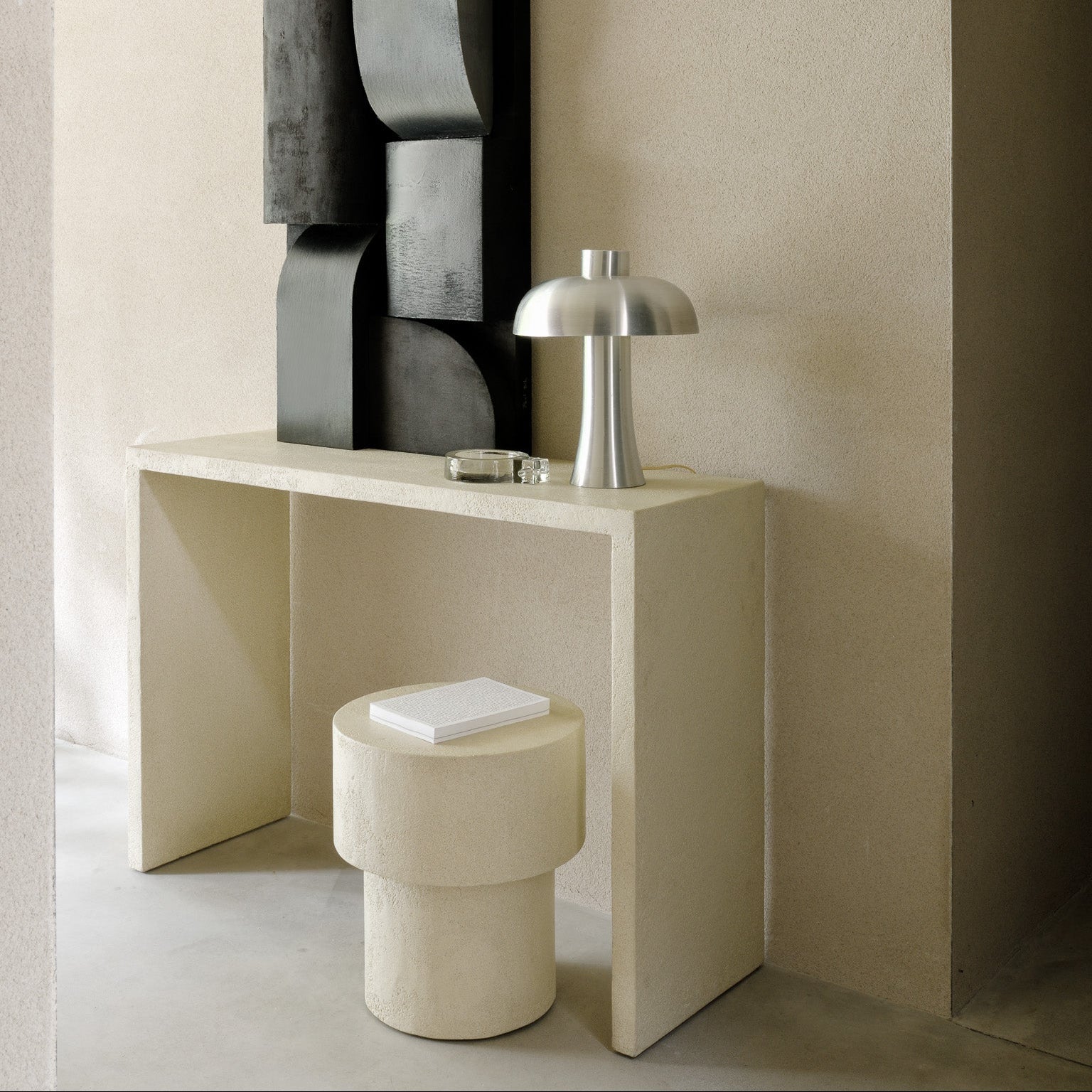 Ethnicraft Elements Side Table styled in an interior setting