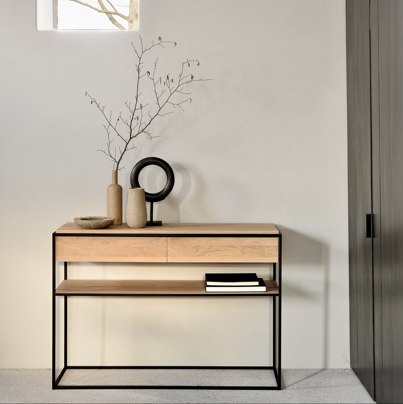 Ethnicraft Monolit Console in oak, FSC-certified solid oak