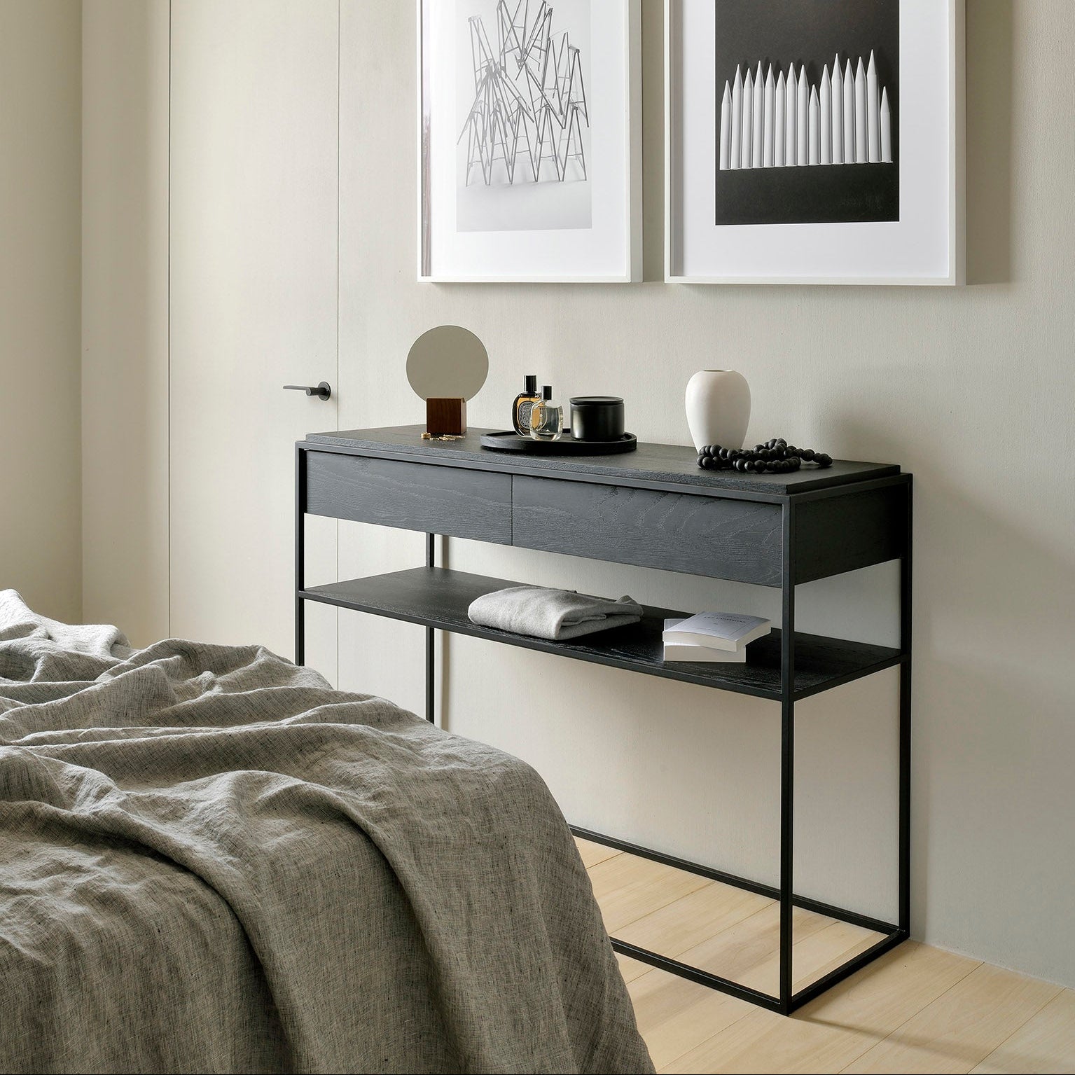 Ethnicraft Monolit Console in oak, FSC-certified solid oak