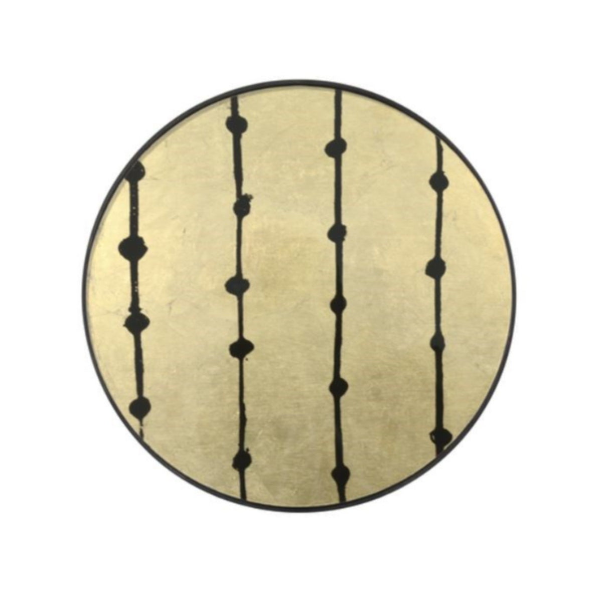 Ethnicraft Gold Leaf Dots glass tray, top view