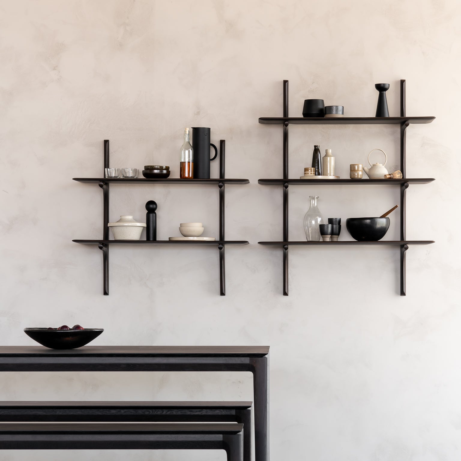 Ethnicraft PI Wall Shelf, FSC-certified solid wood furniture by Belgian brand