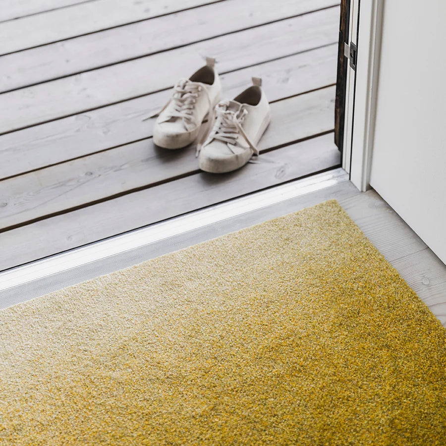 Heymat Dis Doormat in Moss, recycled PET yarn doormat, Norwegian sustainable design