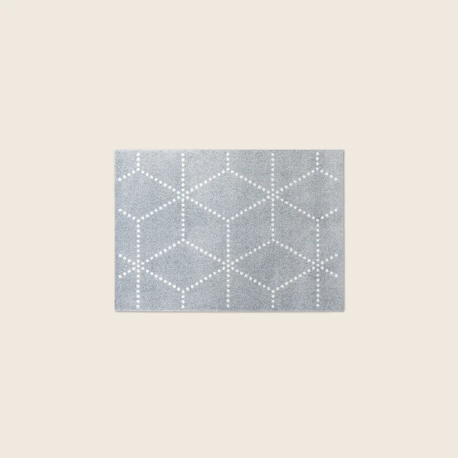 Heymat Hagl All Weather Doormat in Silver Grey, recycled PET yarn doormat, Norwegian sustainable design