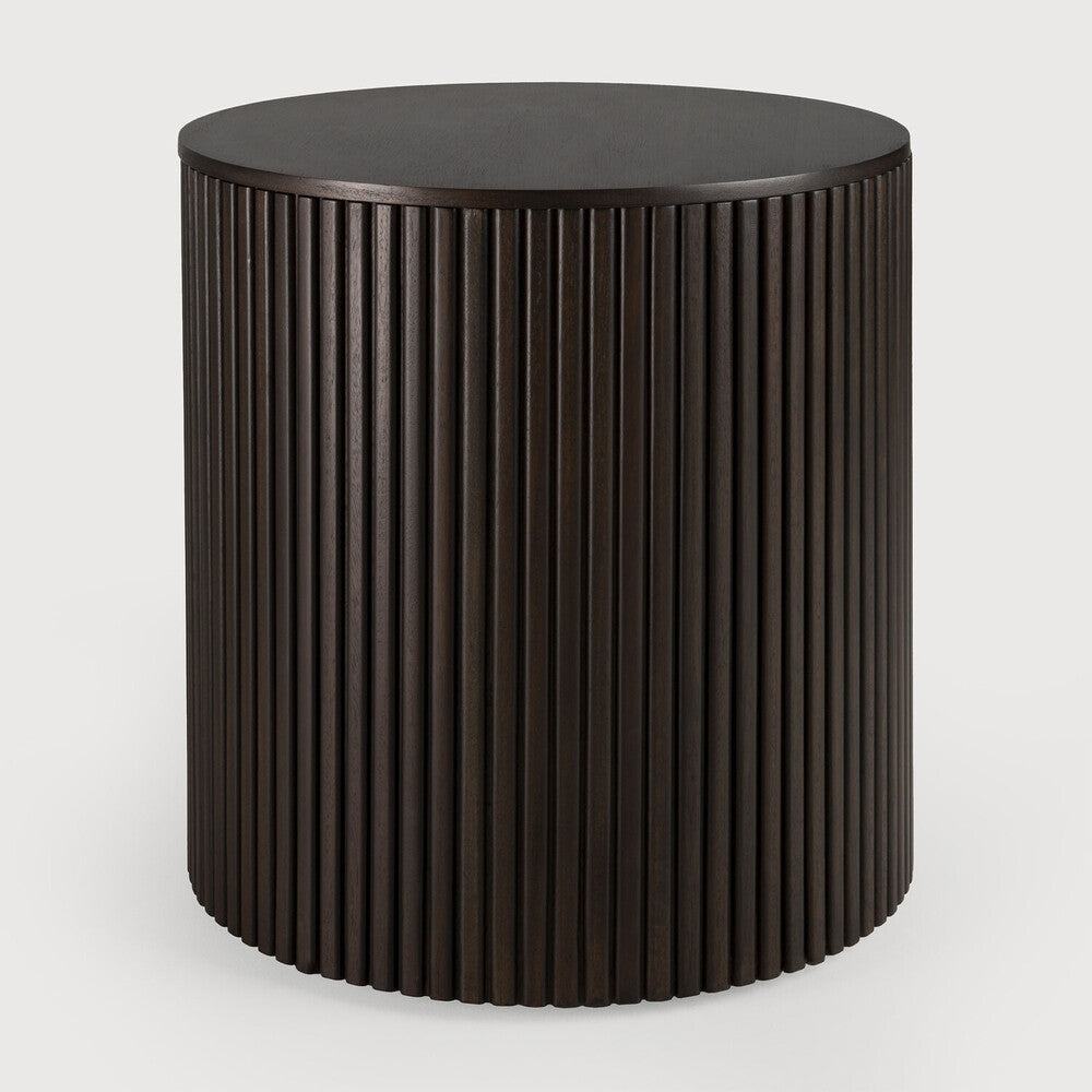 Ethnicraft Roller Max Side Table, FSC-certified solid wood furniture by Belgian brand