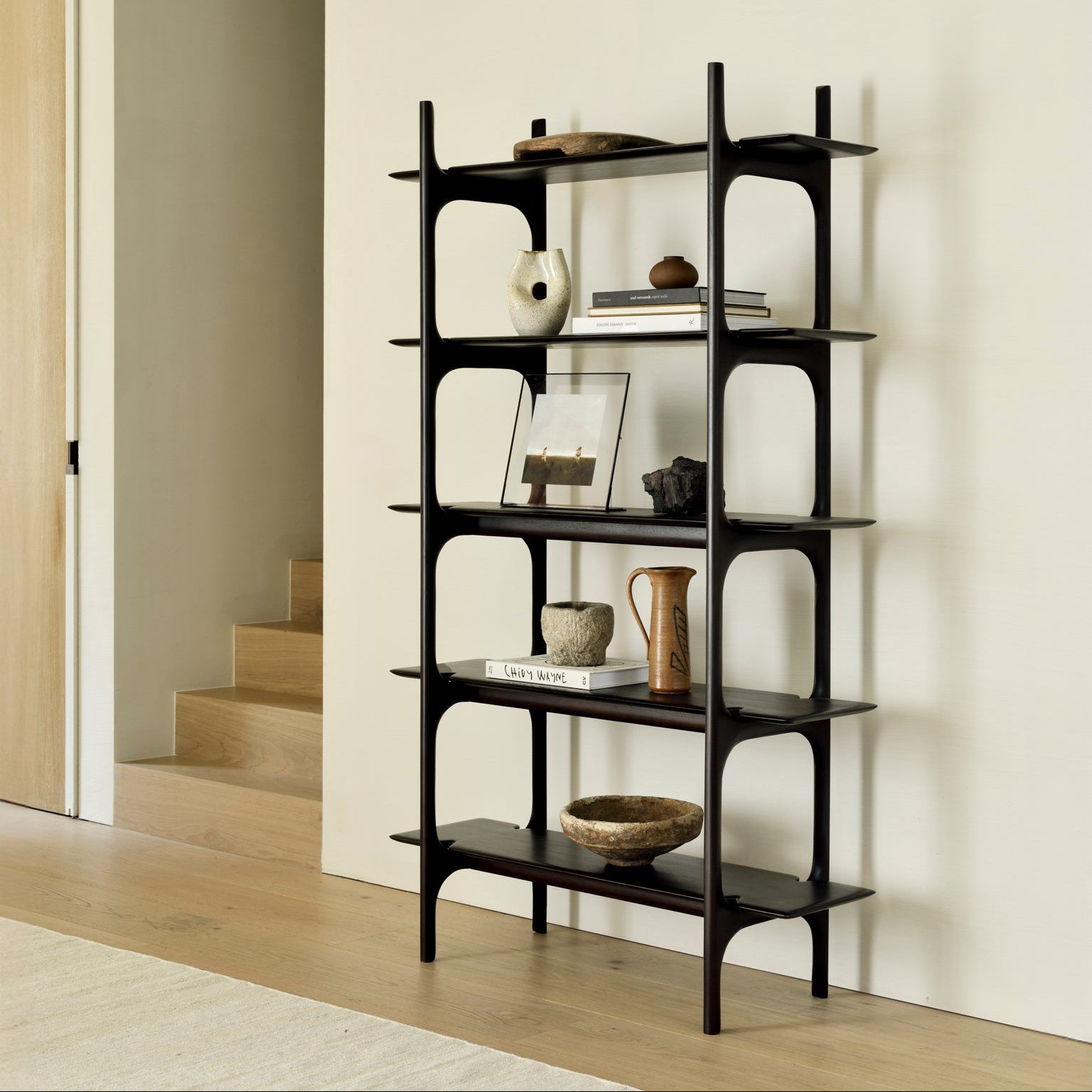 Ethnicraft PI Rack in mahogany, FSC-certified solid mahogany with varnished finish