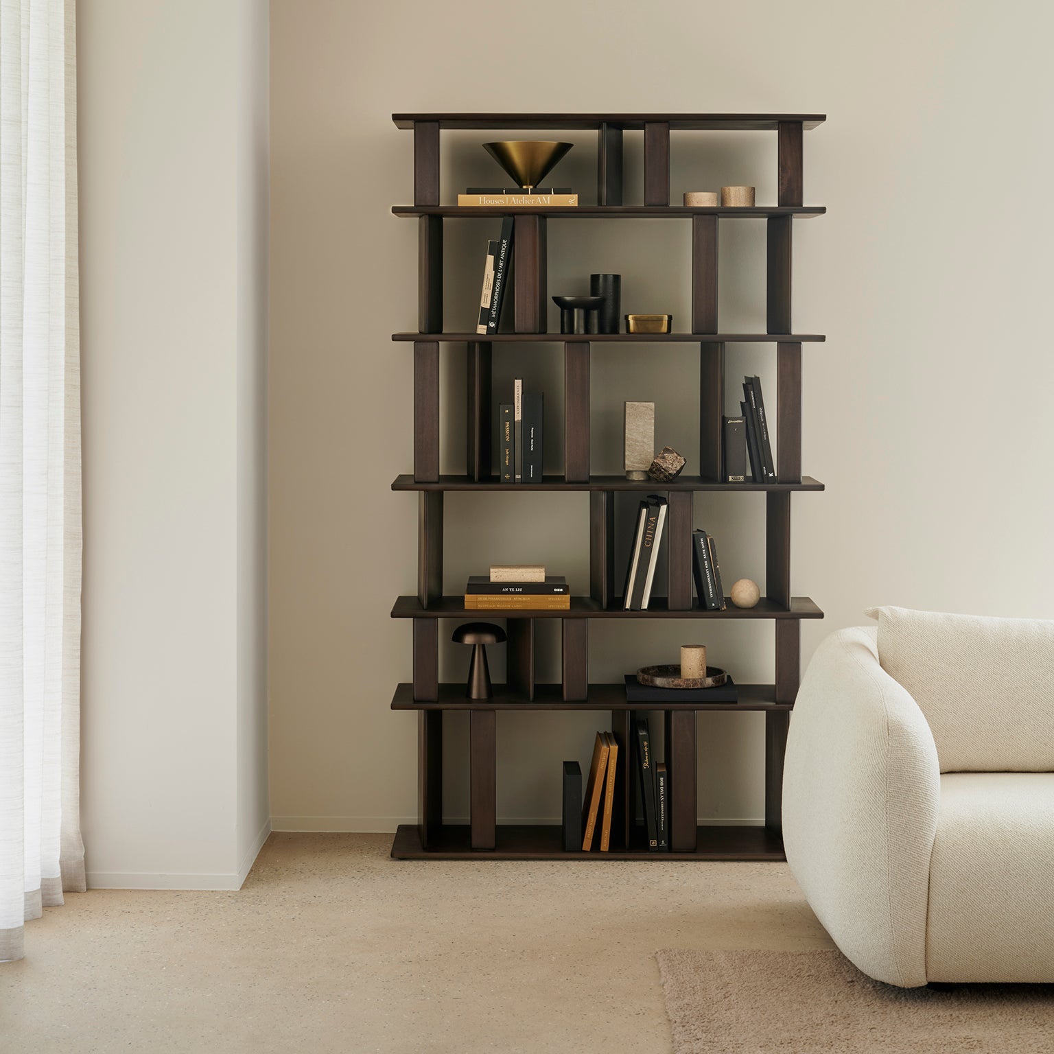 Ethnicraft Block Rack, FSC-certified solid wood furniture by Belgian brand