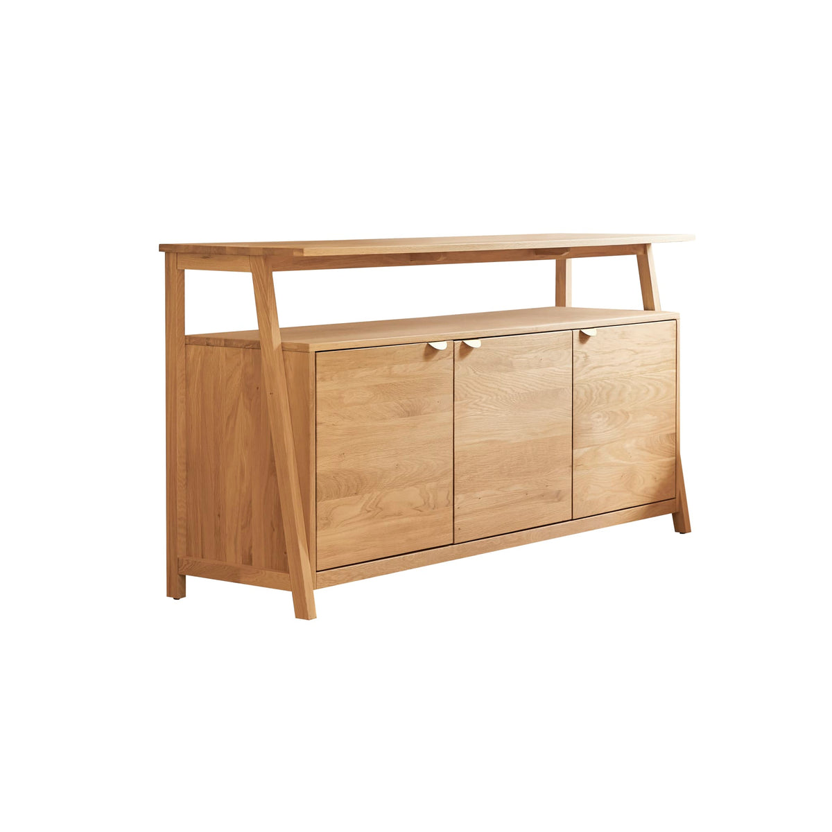 Tikamoon Pola oak sideboard styled in a living room