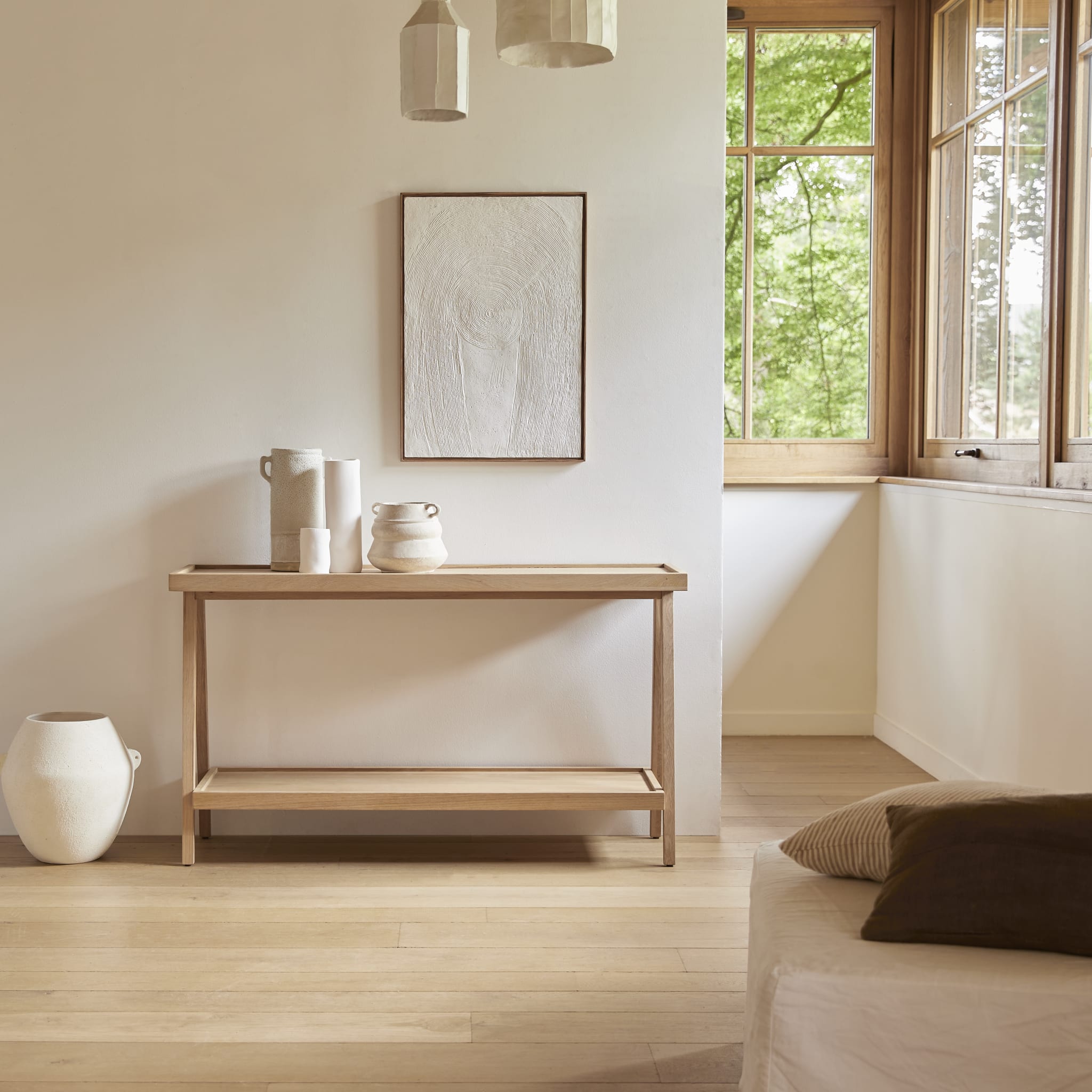 Tikamoon Pola console table in solid oak
